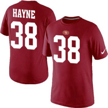 Nike San Francisco 49ers 38 Jarryd Hayne Name & Number NFL T-Shirt Red