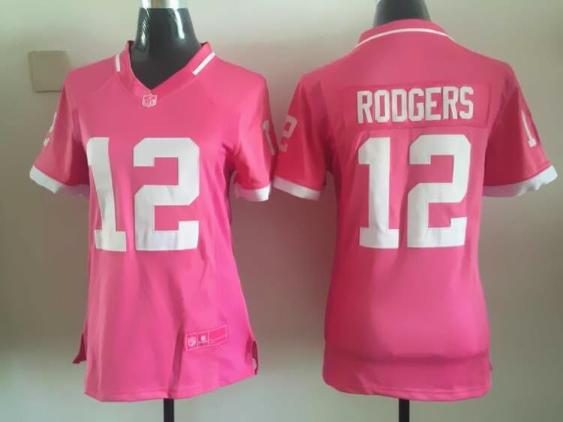 Women's Nike Packers #12 Aaron Rodgers 2015 Pink Bubble Gum NFL Jersey