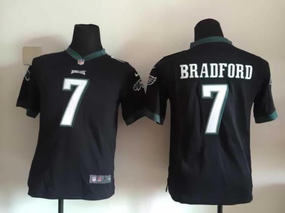 Youth Nike Philadelphia Eagles #7 Sam Bradford Black Stitched NFL Jersey