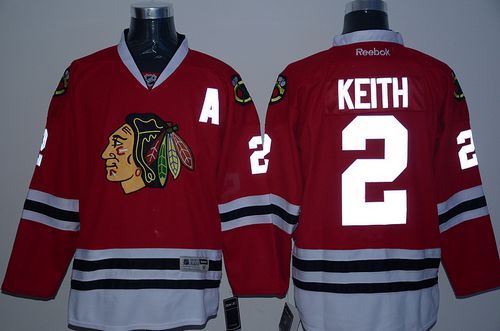 Blackhawks #2 Duncan Keith Red Reflective Version Stitched NHL Jerseys