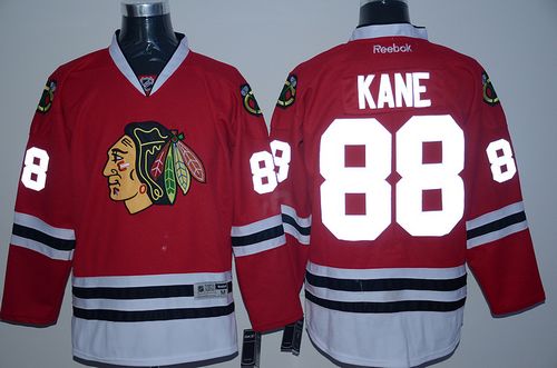 Blackhawks #88 Patrick Kane Toews Red Reflective Version Stitched NHL Jerseys