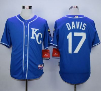 Royals #17 Wade Davis Blue Alternate 2 Cool Base Stitched Baseball Jersey