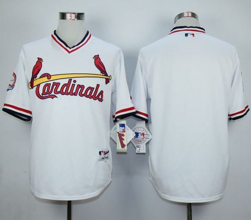 Cardinals Blank White 1982 Turn Back The Clock Stitched Baseball Jersey