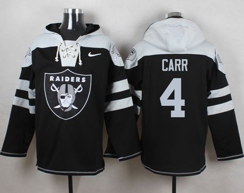 Nike Oakland Raiders #4 Derek Carr Black Player Pullover NFL Hoodie
