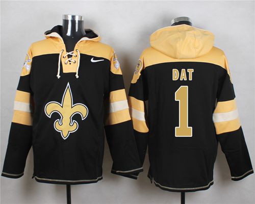 Nike New Orleans Saints #1 Who Dat Black Player Pullover NFL Hoodie