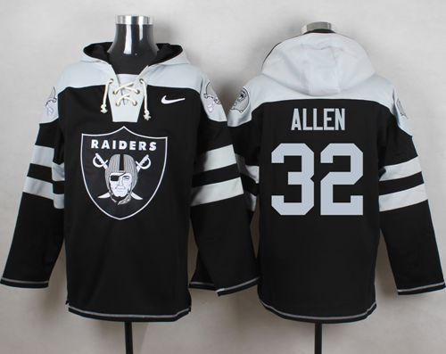 Nike Oakland Raiders #32 Marcus Allen Black Player Pullover NFL Hoodie