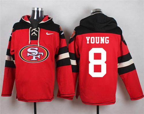 Nike San Francisco 49ers #8 Steve Young Red Player Pullover NFL Hoodie