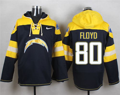 Nike San Diego Chargers #80 Malcom Floyd Navy Blue Player Pullover NFL Hoodie