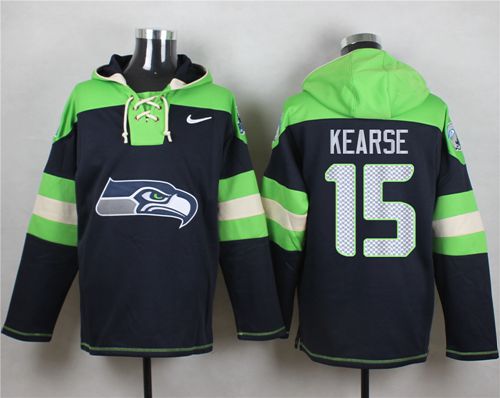 Nike Seattle Seahawks #15 Jermaine Kearse Steel Blue Player Pullover NFL Hoodie