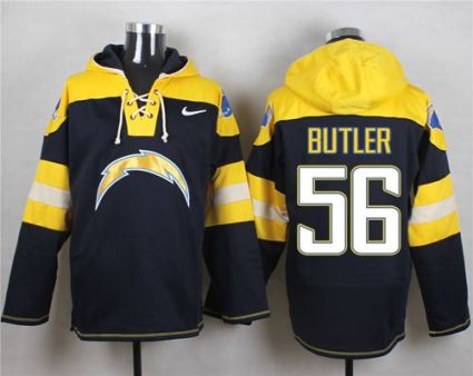 Nike San Diego Chargers #56 Donald Butler Navy Blue Player Pullover NFL Hoodie