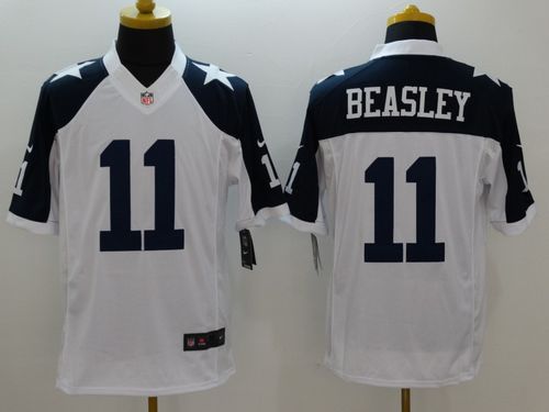 Nike Dallas Cowboys #11 Cole Beasley White Thanksgiving Throwback Men's Stitched NFL Limited Jersey