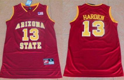 Arizona State Sun Devils #13 James Harden Red Stitched NCAA Basketball Jersey