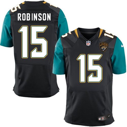 Nike Jacksonville Jaguars #15 Allen Robinson Black Alternate Men's Stitched NFL Elite Jersey