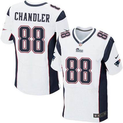 Nike New England Patriots #88 Scott Chandler White Men's Stitched NFL Elite Jersey
