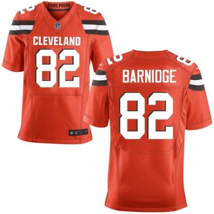 Nike Cleveland Browns #82 Gary Barnidge Orange Alternate Men's Stitched NFL New Elite Jersey