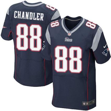 Nike New England Patriots #88 Scott Chandler Navy Blue Team Color Men's Stitched NFL Elite Jersey