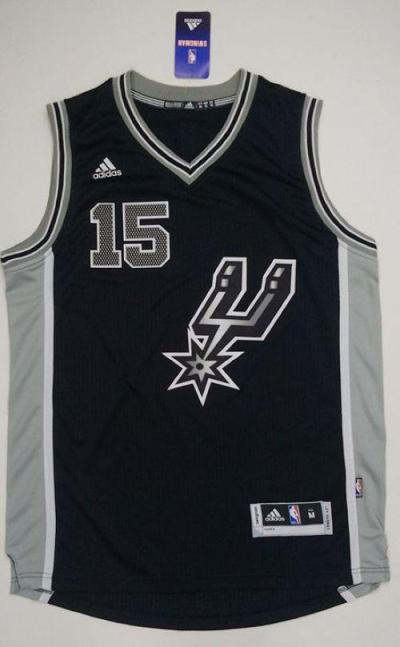 San Antonio Spurs #15 Matt Bonner Black New Road Stitched NBA Jersey