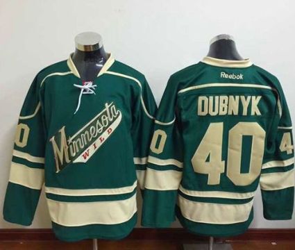 Minnesota Wild #40 Devan Dubnyk Green Stitched NHL Jersey