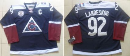 Colorado Avalanche #92 Gabriel Landeskog Navy Blue Alternate Stitched NHL Jersey