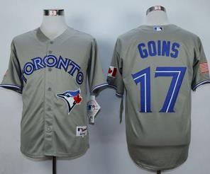Toronto Blue Jays #17 Ryan Goins Grey Cool Base Stitched MLB Jersey