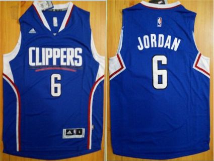 Los Angeles Clippers #6 DeAndre Jordan Blue Alternate Stitched NBA Jersey