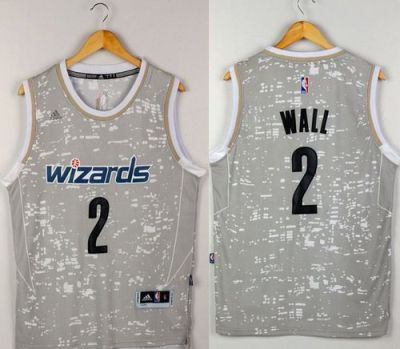 Washington Wizards #2 John Wall Grey City Light Stitched NBA Jersey