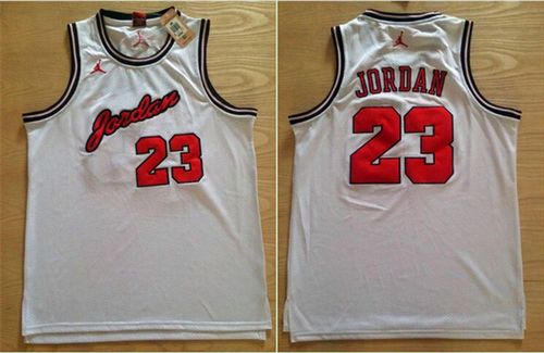 Chicago Bulls #23 Michael Jordan White Anniversary Stitched NBA Jersey