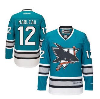 San Jose Sharks #12 Patrick Marleau Teal 25th Anniversary Stitched NHL Jersey