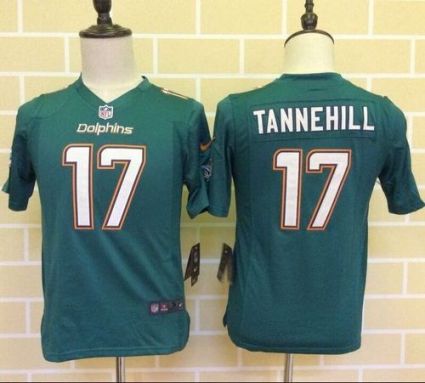 Youth Nike Dolphins #17 Ryan Tannehill Aqua Green Team Color Stitched NFL Elite Jersey