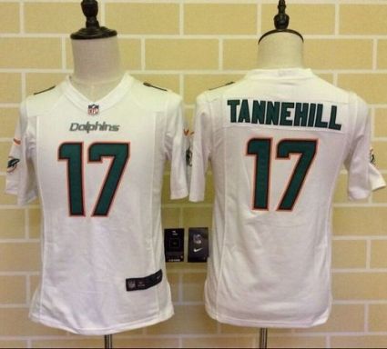 Youth Nike Dolphins #17 Ryan Tannehill White Stitched NFL Elite Jersey