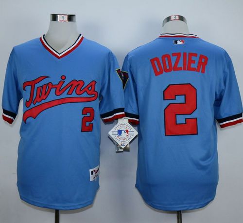 Minnesota Twins #2 Brian Dozier Light Blue 1984 Turn Back The Clock Stitched MLB Jersey