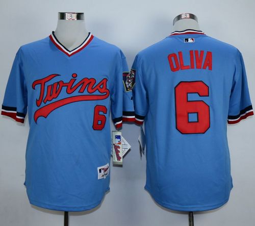 Minnesota Twins #6 Tony Oliva Light Blue 1984 Turn Back The Clock Stitched MLB Jersey
