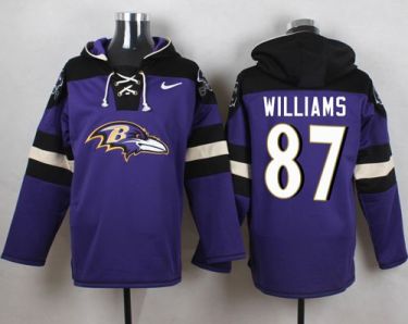 Nike Baltimore Ravens #87 Maxx Williams Purple Player Pullover NFL Hoodie