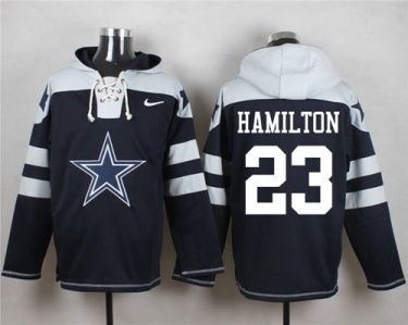 Nike Dallas Cowboys #23 Jakar Hamilton Navy Blue Player Pullover NFL Hoodie