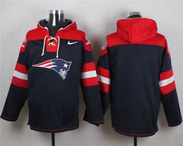 Nike New England Patriots Blank Navy Blue Player Pullover NFL Hoodie