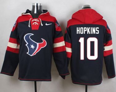 Nike Houston Texans #10 DeAndre Hopkins Navy Blue Player Pullover NFL Hoodie