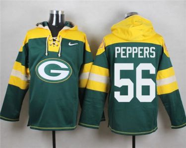 Nike Green Bay Packers #56 Julius Peppers Green Player Pullover NFL Hoodie