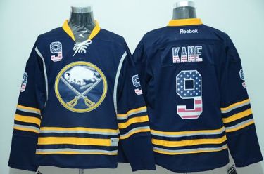 Buffalo Sabres #9 Evander Kane Navy Blue USA Flag Fashion Stitched NHL Jersey