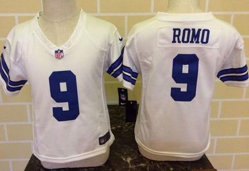 Toddler Nike Cowboys #9 Tony Romo White Stitched NFL Elite Jersey