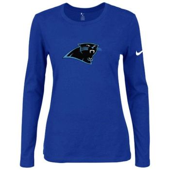Women's Nike Carolina Panthers Of The City Long Sleeve Tri-Blend NFL T-Shirt Blue