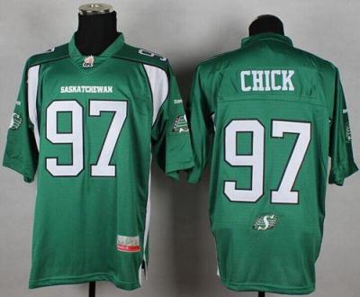 Roughriders #97 John Chick Green Stitched CFL Jersey