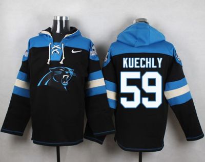 Nike Carolina Panthers #59 Luke Kuechly Black Player Pullover NFL Hoodie