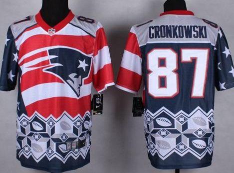 Nike New England Patriots #87 Rob Gronkowski Navy Blue Men's Stitched NFL Elite Noble Fashion Jersey