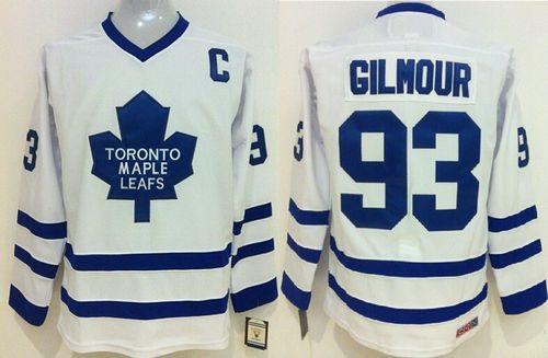 Toronto Maple Leafs #93 Doug Gilmour White CCM Throwback Stitched NHL Jersey