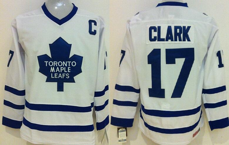 Toronto Maple Leafs #17 Wendel Clark White CCM Throwback Stitched NHL Jersey