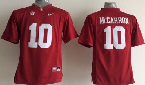 Youth Alabama Crimson Tide #10 AJ McCarron Red Stitched NCAA Jersey