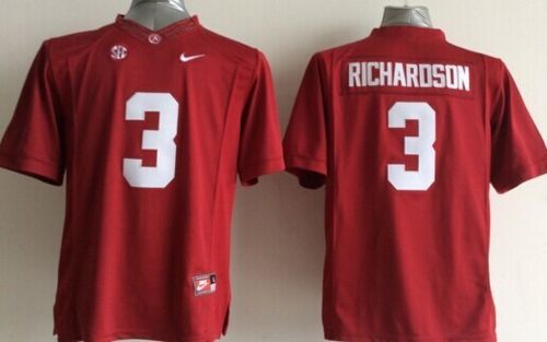 Youth Alabama Crimson Tide #3 Trent Richardson Red Stitched NCAA Jersey