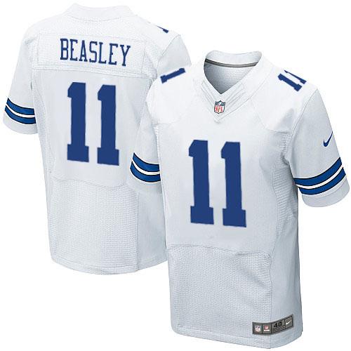 Nike Dallas Cowboys #11 Cole Beasley White Men's Stitched NFL Elite Jersey