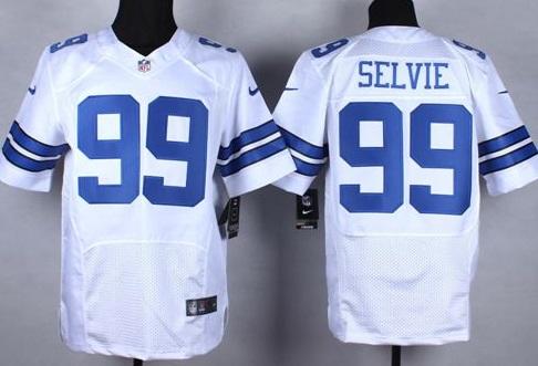 Nike Dallas Cowboys #99 George Selvie White Men's Stitched NFL Elite Jersey