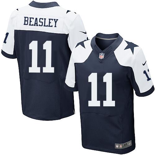 Nike Dallas Cowboys #11 Cole Beasley Navy Blue Thanksgiving Throwback Men's Stitched NFL Elite jersey